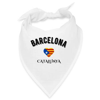 Barcelona Katalonien - Bandana - Weiß - Vorne