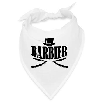 barber barbier shirt - Bandana - Weiß - Vorne