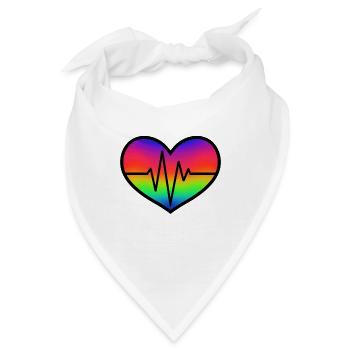 Herzschlag - Bandana - Weiß - Vorne