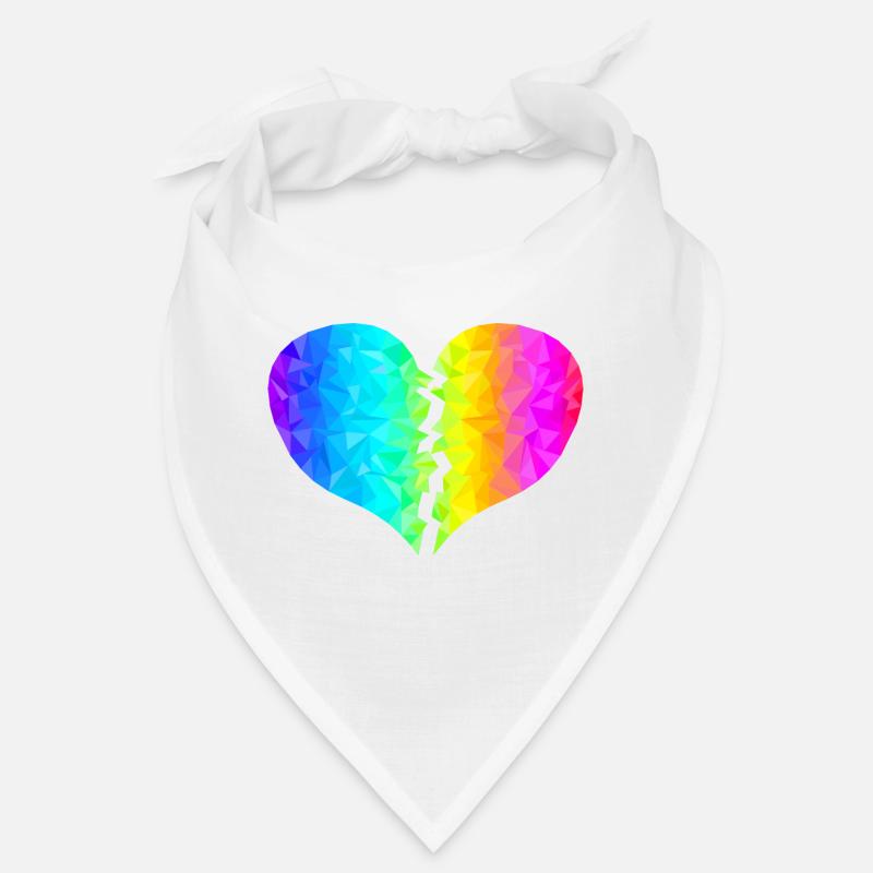 buntes Herz Regenbogenfarben Bandana