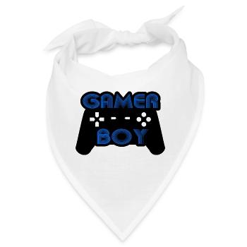 Gamer-Junge - Bandana - Weiß - Vorne