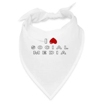 Ich hasse Social Media - Bandana - Weiß - Vorne