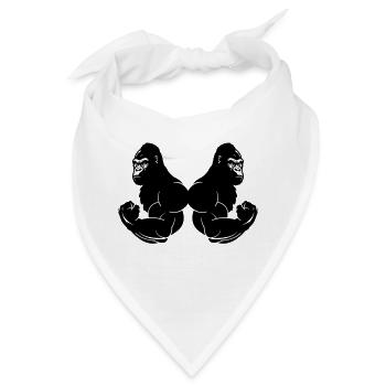 gorillas strong - Bandana - Weiß - Vorne