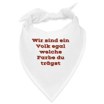 Für das volk - Bandana - Weiß - Vorne