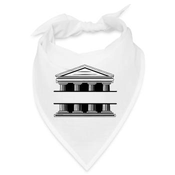 Monogramm des Gerichtsgebäudes - Bandana - Weiß - Vorne