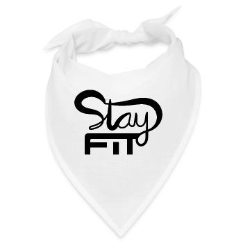 BLEIBEN SIE FIT HANDSCHRIFTLICH - Bandana - Weiß - Vorne