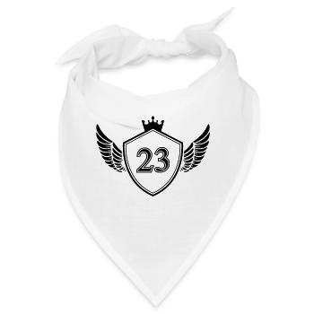 wappen 23 - Bandana - Weiß - Vorne