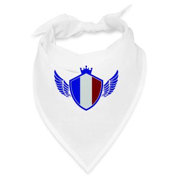 france wappen - Bandana - Weiß - Vorne