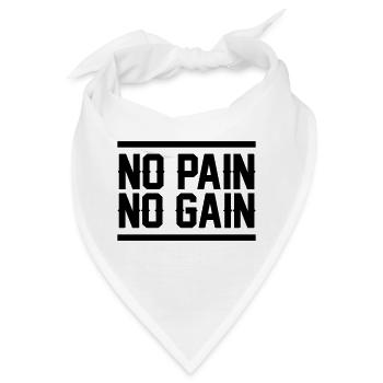 No Pain No Gain - Bandana - Weiß - Vorne