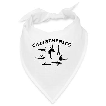 Calisthenics Skills Planche / Frontalerer Design - Bandana - Weiß - Vorne