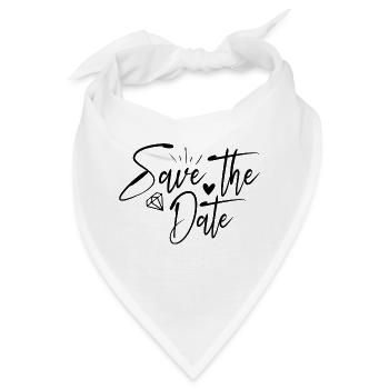 Save the Date - Bandana - Weiß - Vorne