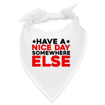 Have A Nice Day Somewhere Else 13 - Bandana - Weiß - Vorne