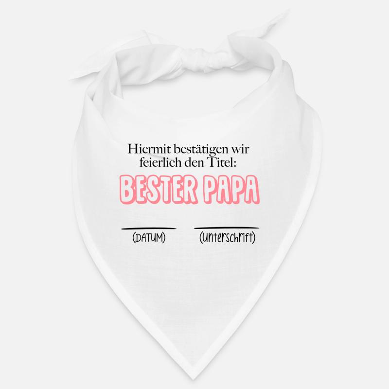 Bestätigung bester Papa - Datum & Unterschrift Bandana