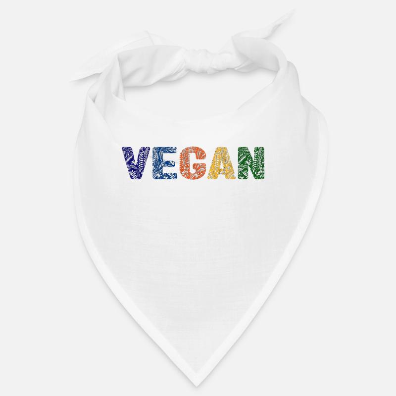 Vegan pattern - primary colors Bandana