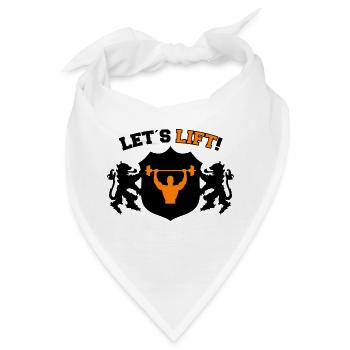 bodybuilding lets lift 2 - Bandana - Weiß - Vorne