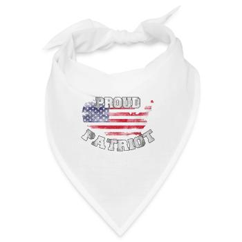 Stolzer Patriot 4. Juli Unabhängigkeitstag - Bandana - Weiß - Vorne