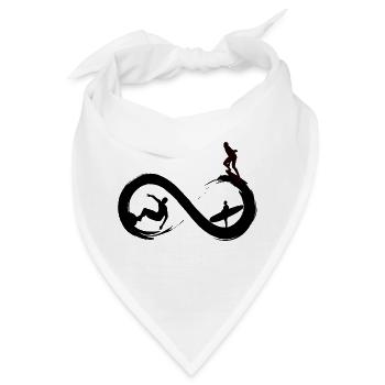 Surfen bis ins Unendliche - Bandana - Weiß - Vorne