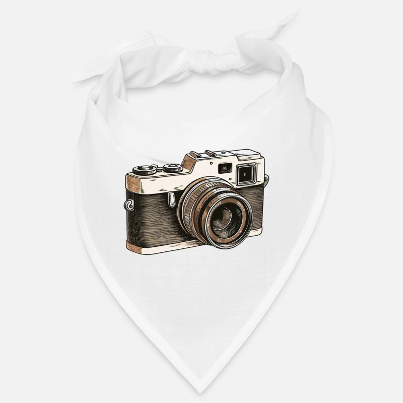 Camera Retro Drawing Bandana