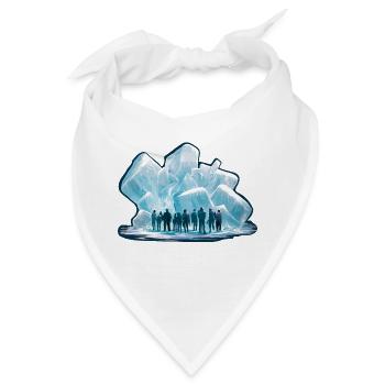 MENSCHEN, DIE IN RIESIGEN EISBROCKEN ERSTARRT SIND - Bandana - Weiß - Vorne