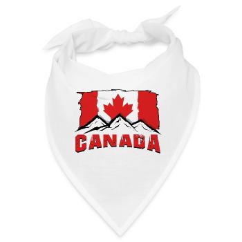 Kanada Flagge - Bandana - Weiß - Vorne