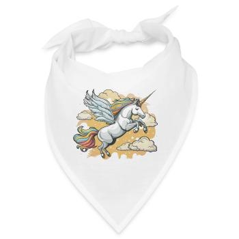 Das geflügelte Einhorn - Bandana - Weiß - Vorne