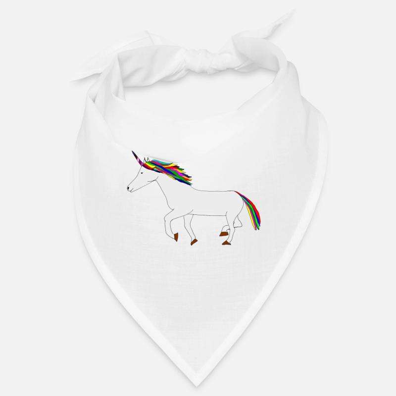 buntes Einhorn - Bandana - Weiß