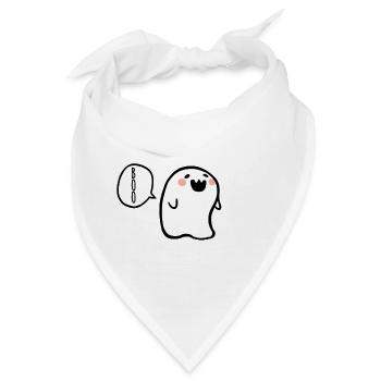 Überraschter Geist - Bandana - Weiß - Vorne