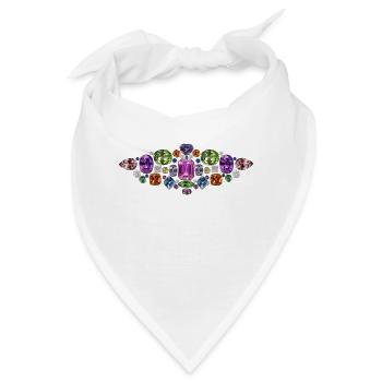 Edelsteine - Bandana - Weiß - Vorne