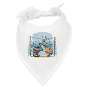 Elefanten-Stachel - Bandana - Weiß - Vorne