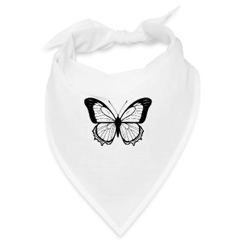 Schmetterling - Bandana - Weiß - Vorne