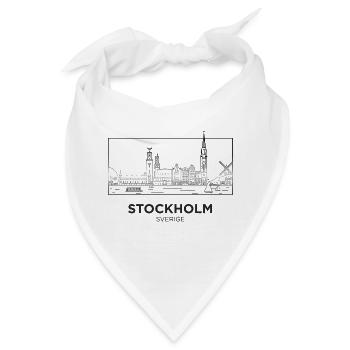 Stockholm Schweden Schweden Skandinavien Skandinavien - Bandana - Weiß - Vorne