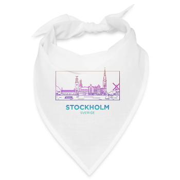 Stockholm Schweden Schweden Skandinavien Skandinavien - Bandana - Weiß - Vorne