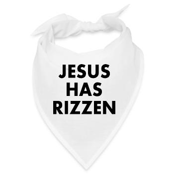 Jesus has rizzen - Bandana - Weiß - Vorne