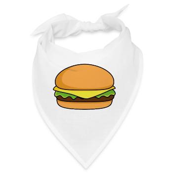 burger - Bandana - Weiß - Vorne