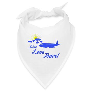 live love travel - Bandana - Weiß - Vorne