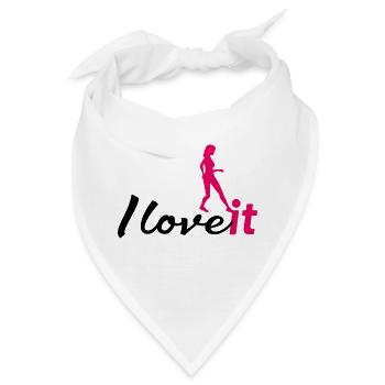women football i love it - Bandana - Weiß - Vorne