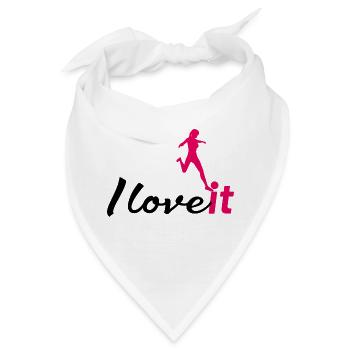 women soccer i love it - Bandana - Weiß - Vorne