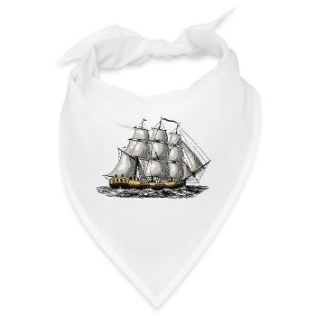 Segelschiff - Bandana - Weiß - Vorne