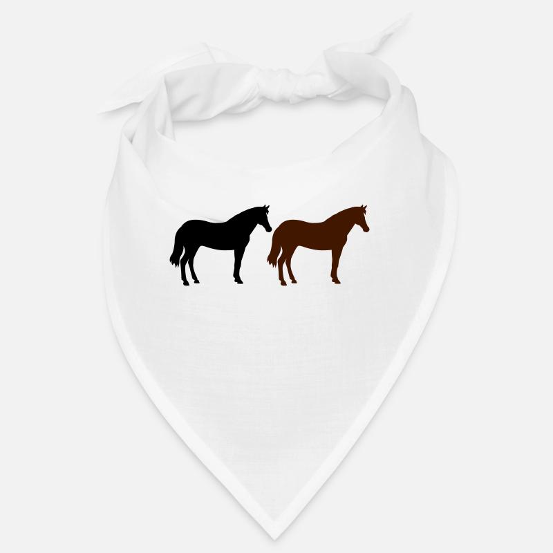 pferde - Bandana - Weiß
