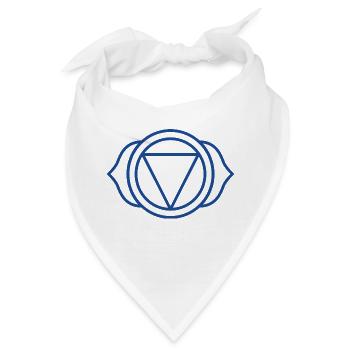 BEWUSSTSEIN-INTUITION | 6. Ajna-Chakra oder Drittes Auge - Bandana - Weiß - Vorne