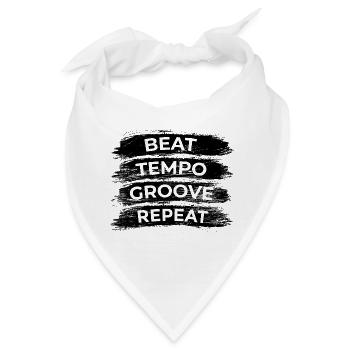 Beat Groove Tempo Repeat - Bandana - Weiß - Vorne