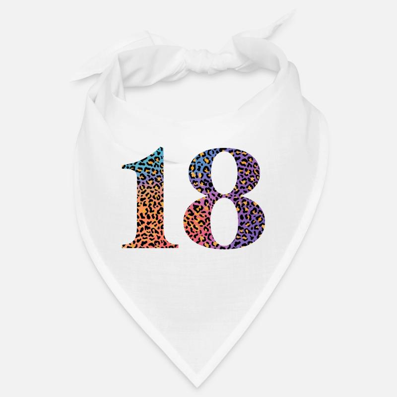 18. Geburtstag Leopard - Bandana - Weiß