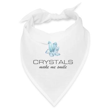 crystals make me smile - Bandana - Weiß - Vorne