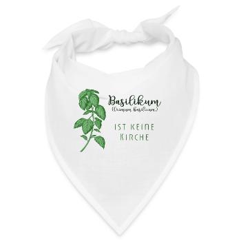 Basilikum Lustiger Spruch Humor - Bandana - Weiß - Vorne