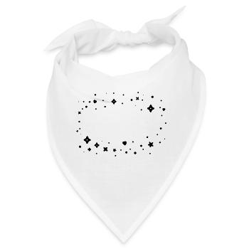 Glitzerwolke Rahmen - Bandana - Weiß - Vorne