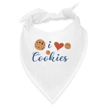 i love cookies - Bandana - Weiß - Vorne