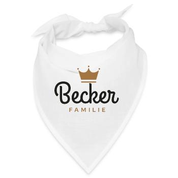 Becker Familie - Bandana - Weiß - Vorne