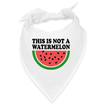 THIS IS NOT A WATERMELON - Bandana - Weiß - Vorne