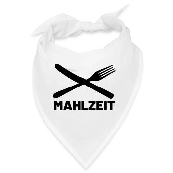 Mahlzeit Messer und Gabel - Bandana - Weiß - Vorne