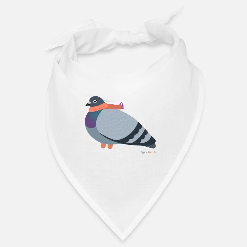 Colombe avec écharpe rose Bandana
